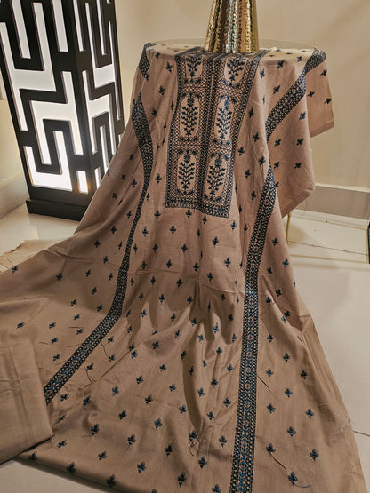 Lawn embroidered two piece