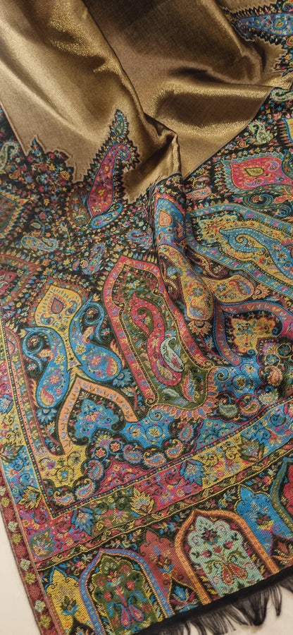 Moonlight gandhara kaani pashmina reversible shawl