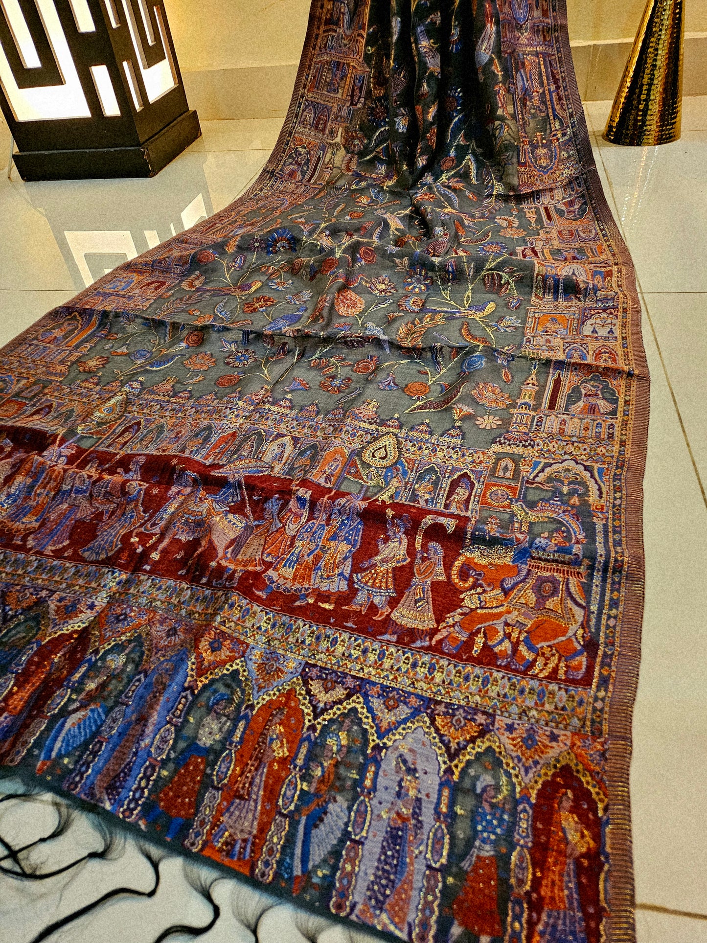 Silk kaani minishawl