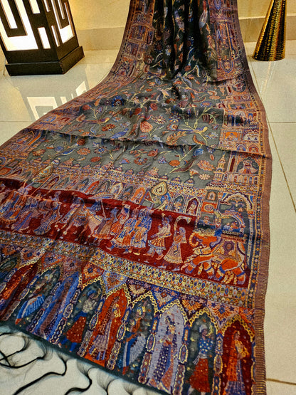 Silk kaani minishawl