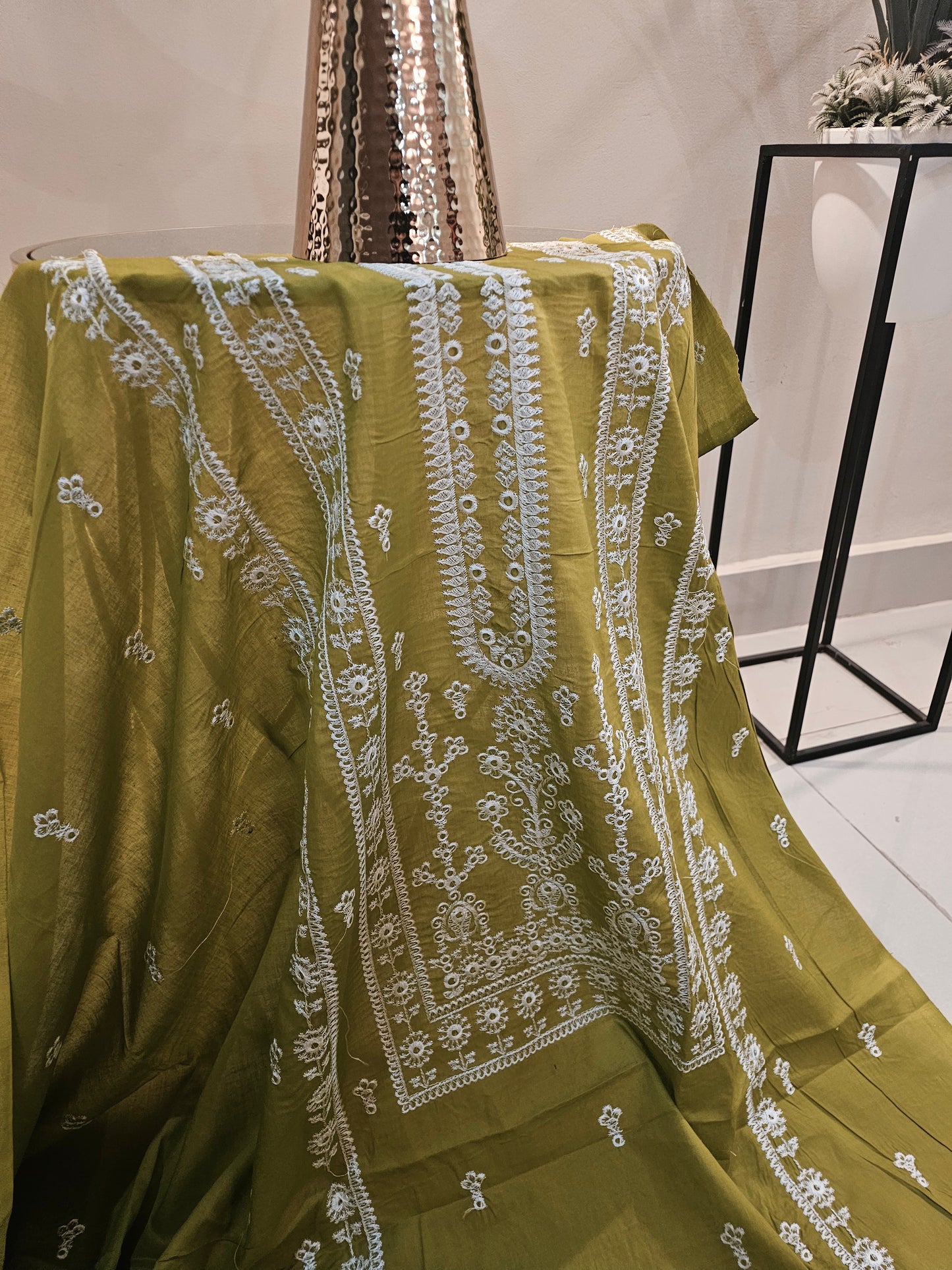 Lawn embroidered two piece