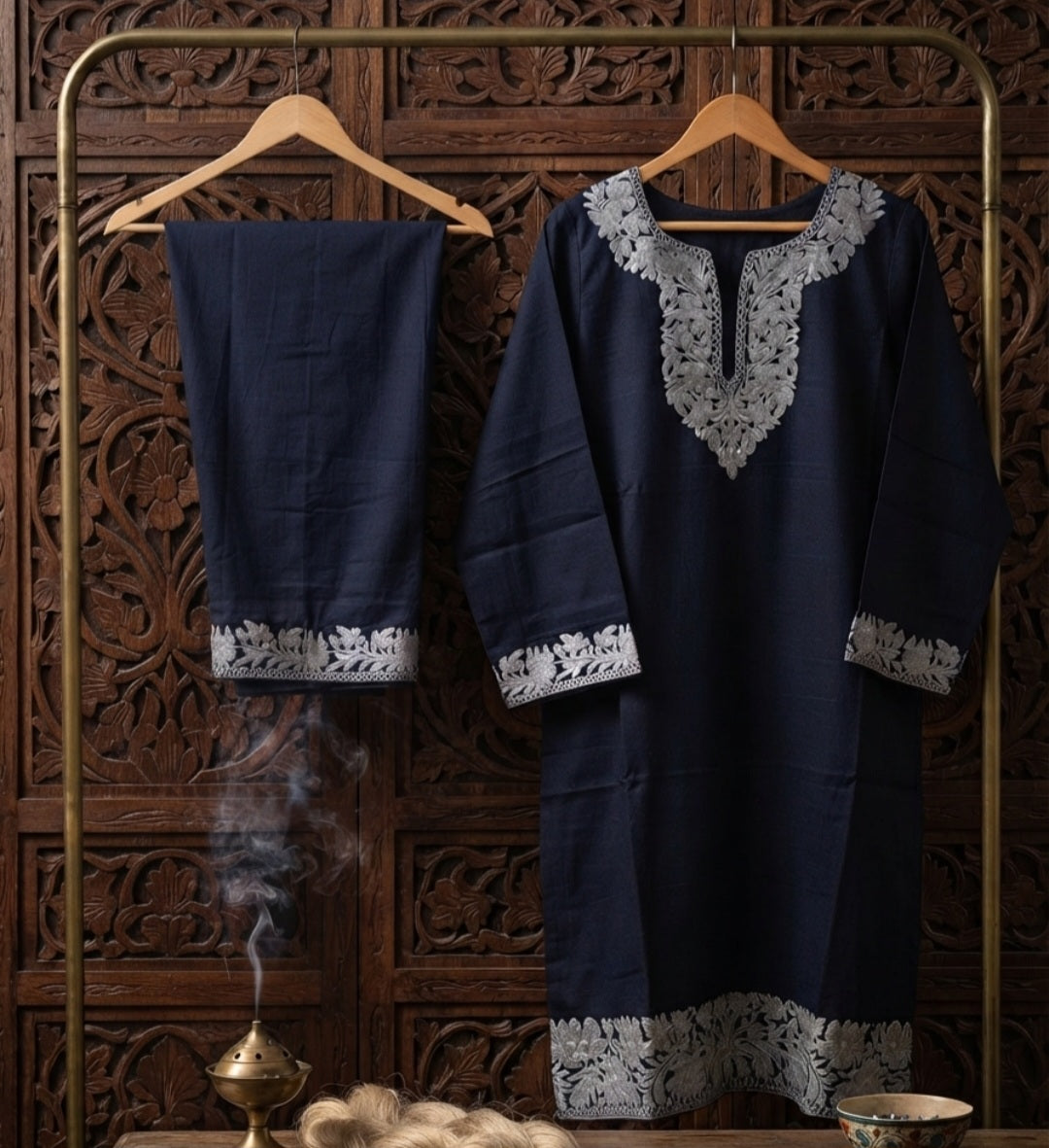 Embroidered pret: Pashmina