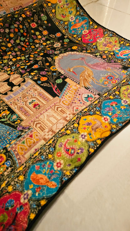 Meenakari minishawl: patola silk