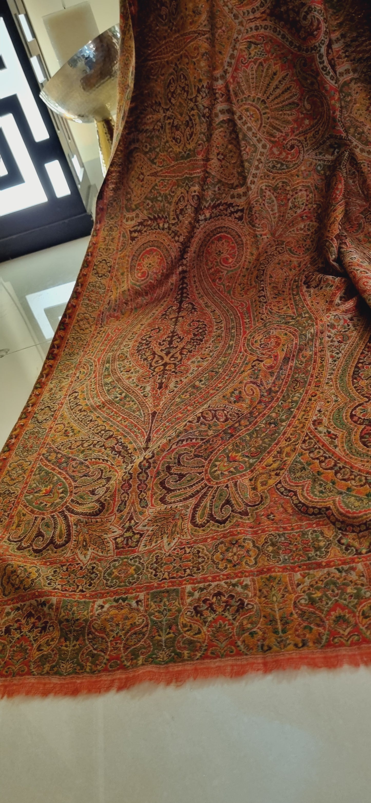 Pashmina reversible kaani shawl