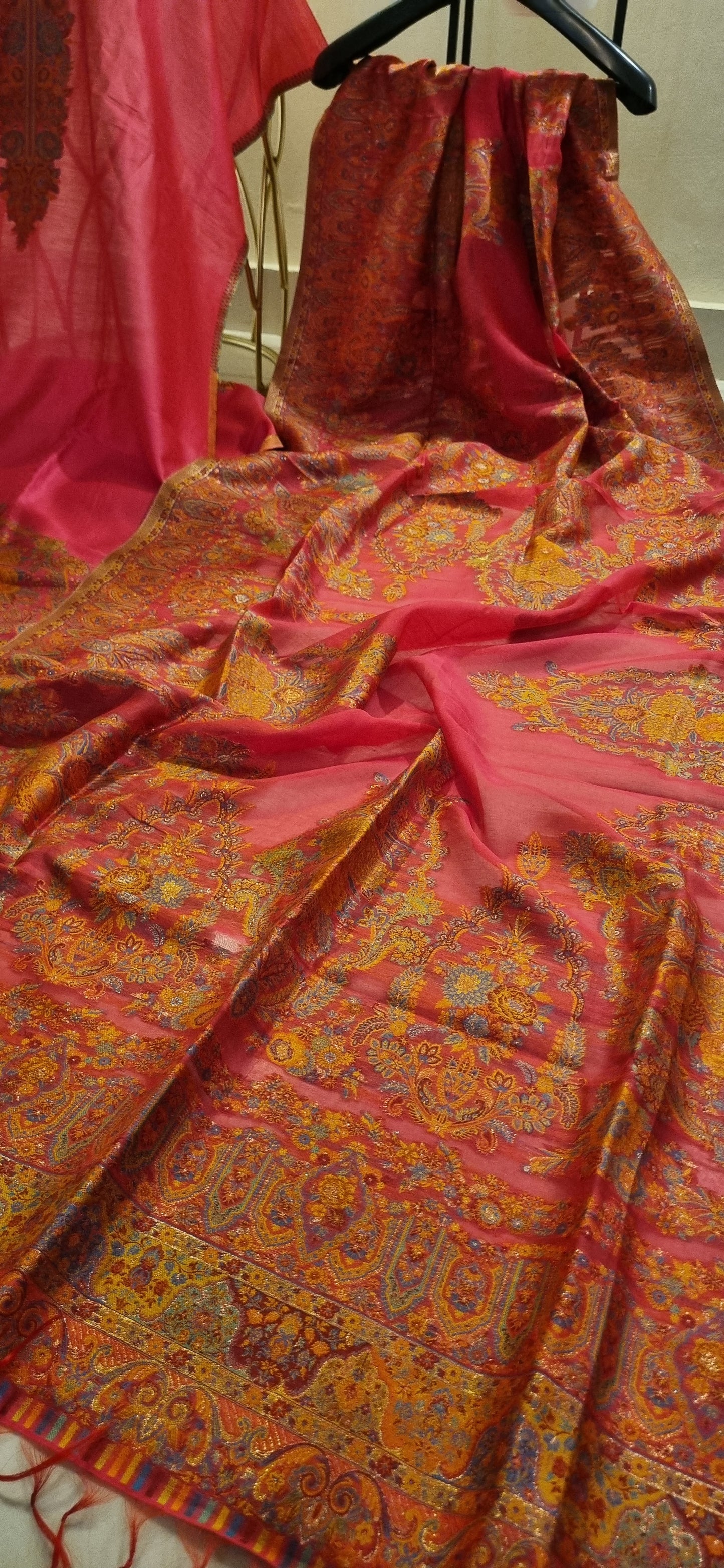 Silk kaani suit