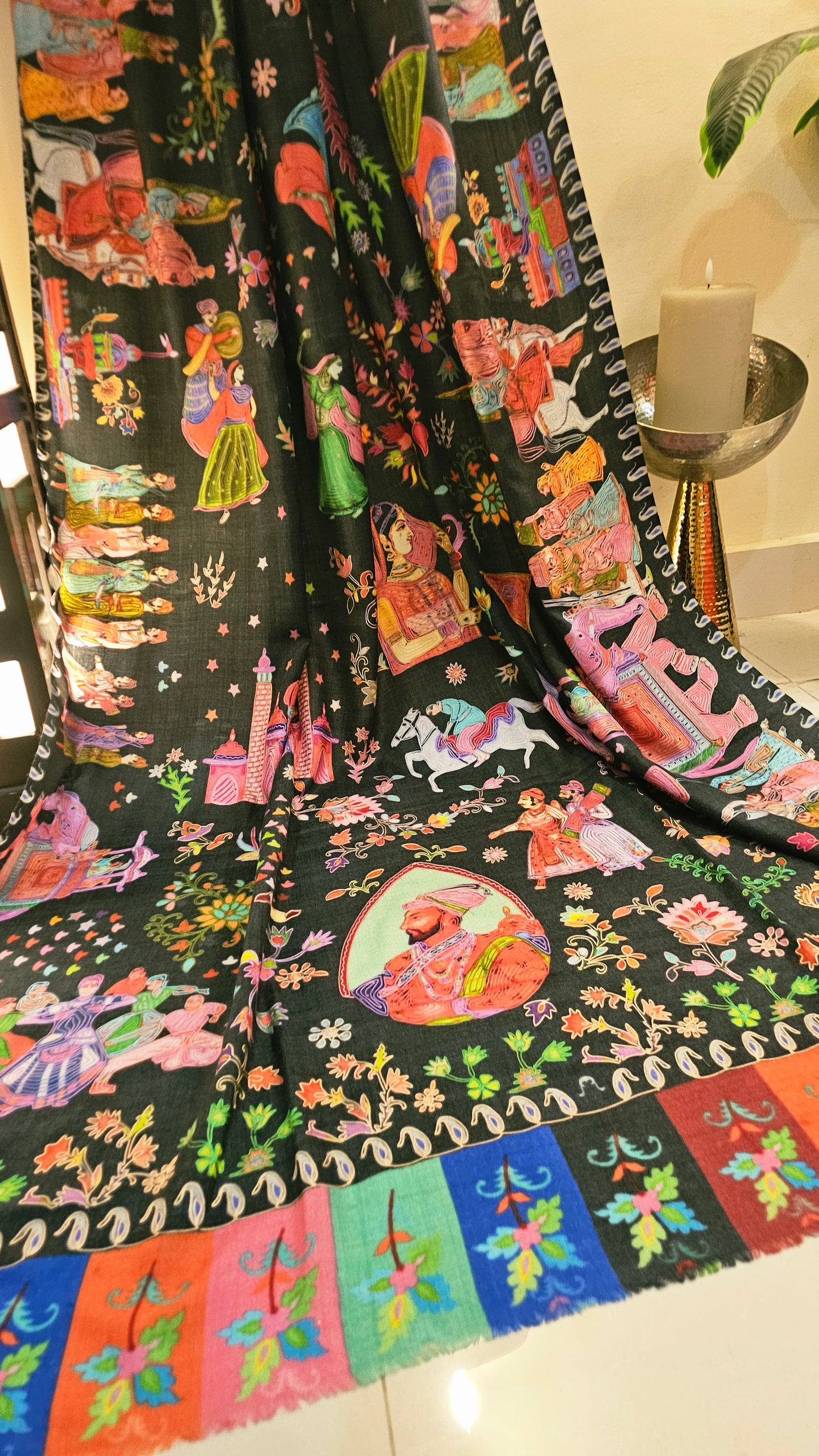 Reelkar embroidered:Pashmina