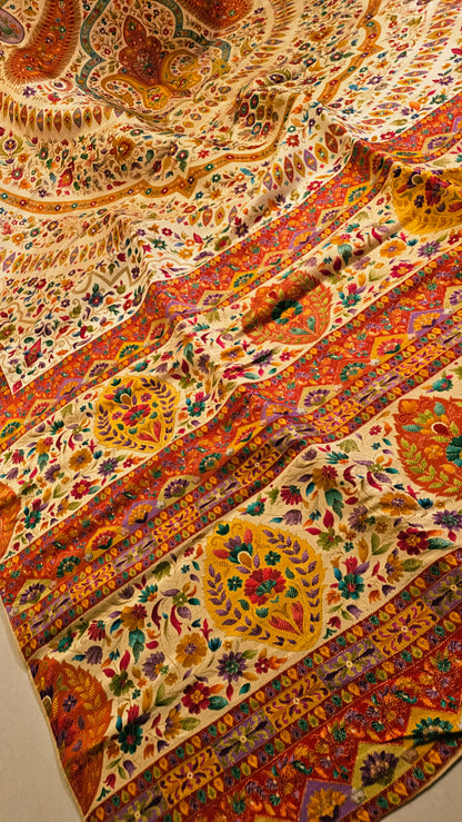 Meenakari shawl: silk