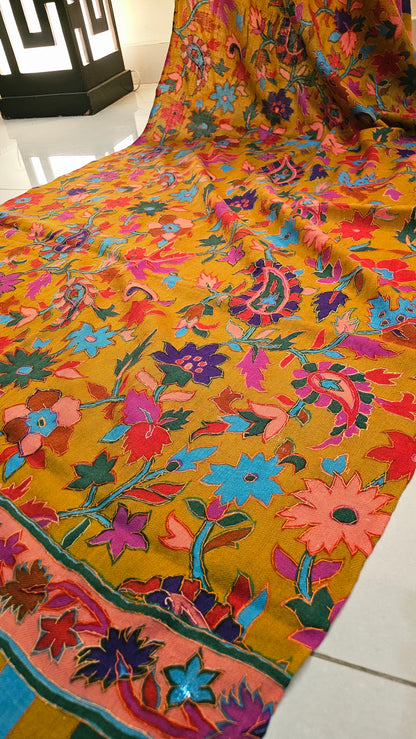 Kalamkar embroidered: Pashmina