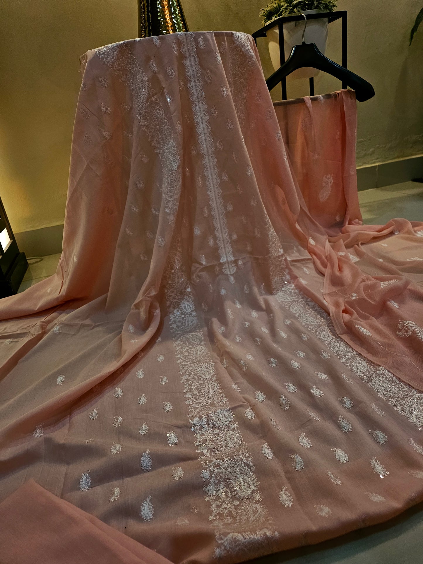 Lawn embroidered three piece