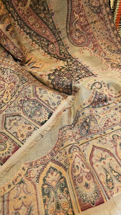 Moonlight reversible gandhara kaani: Pashmina