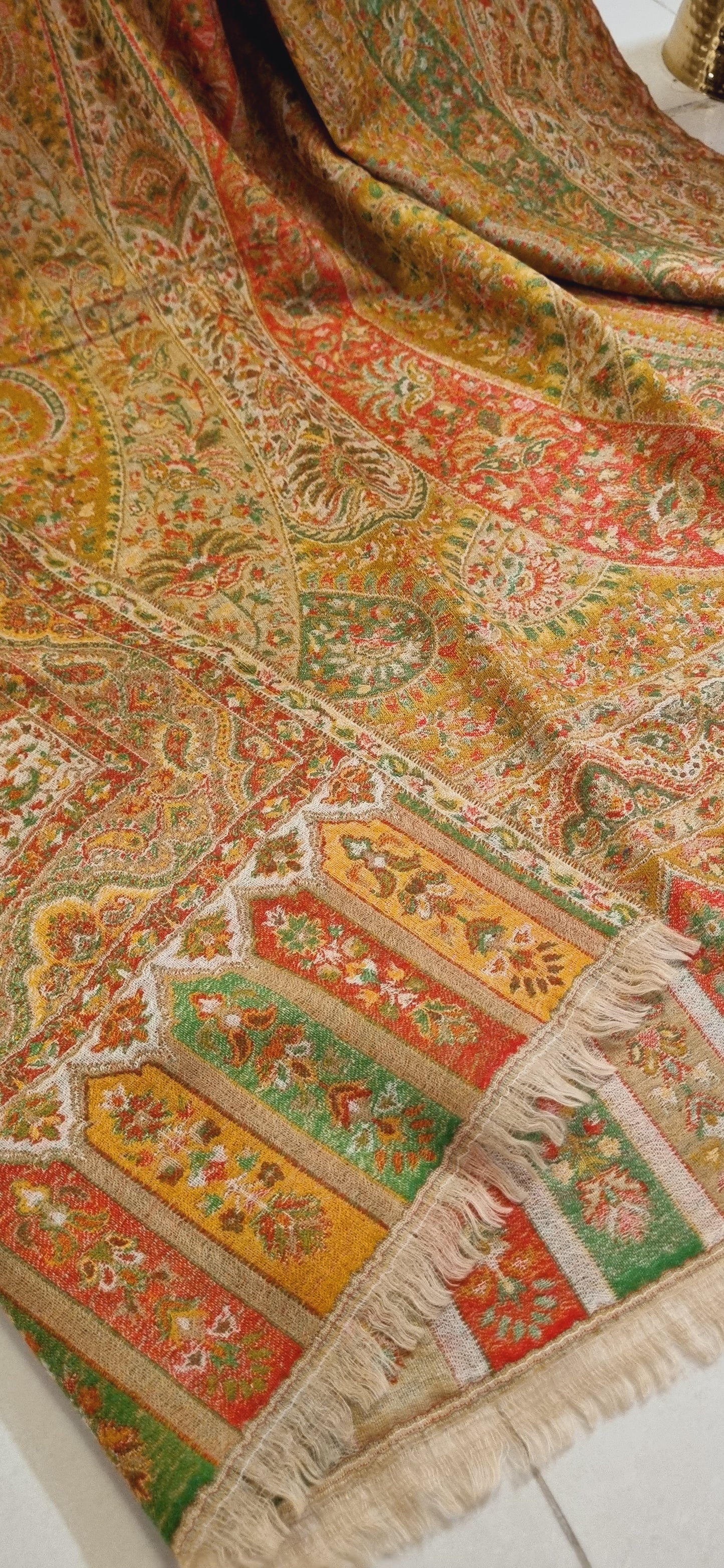 Reversible persian kaani shawl