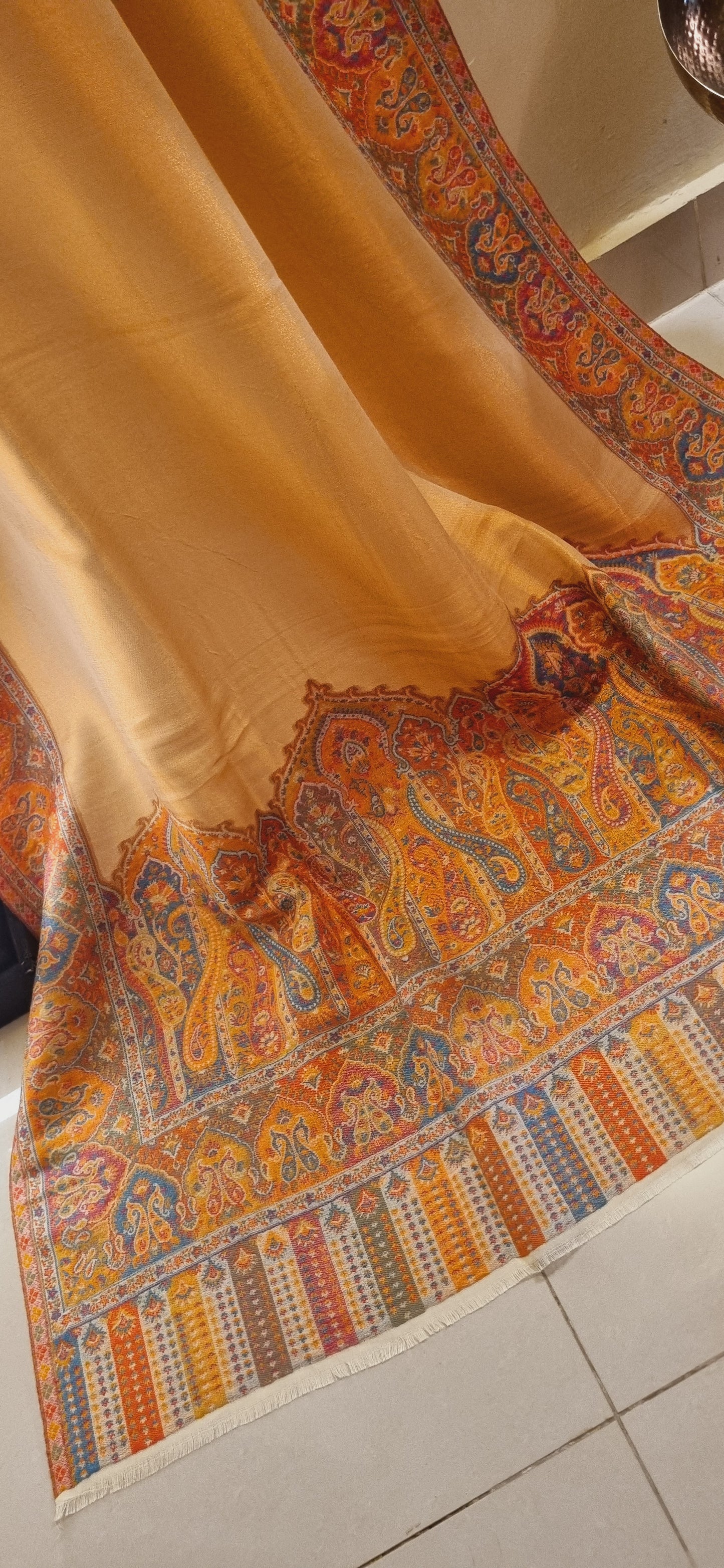 Reversible Moonlight Pashmina kaani shawl