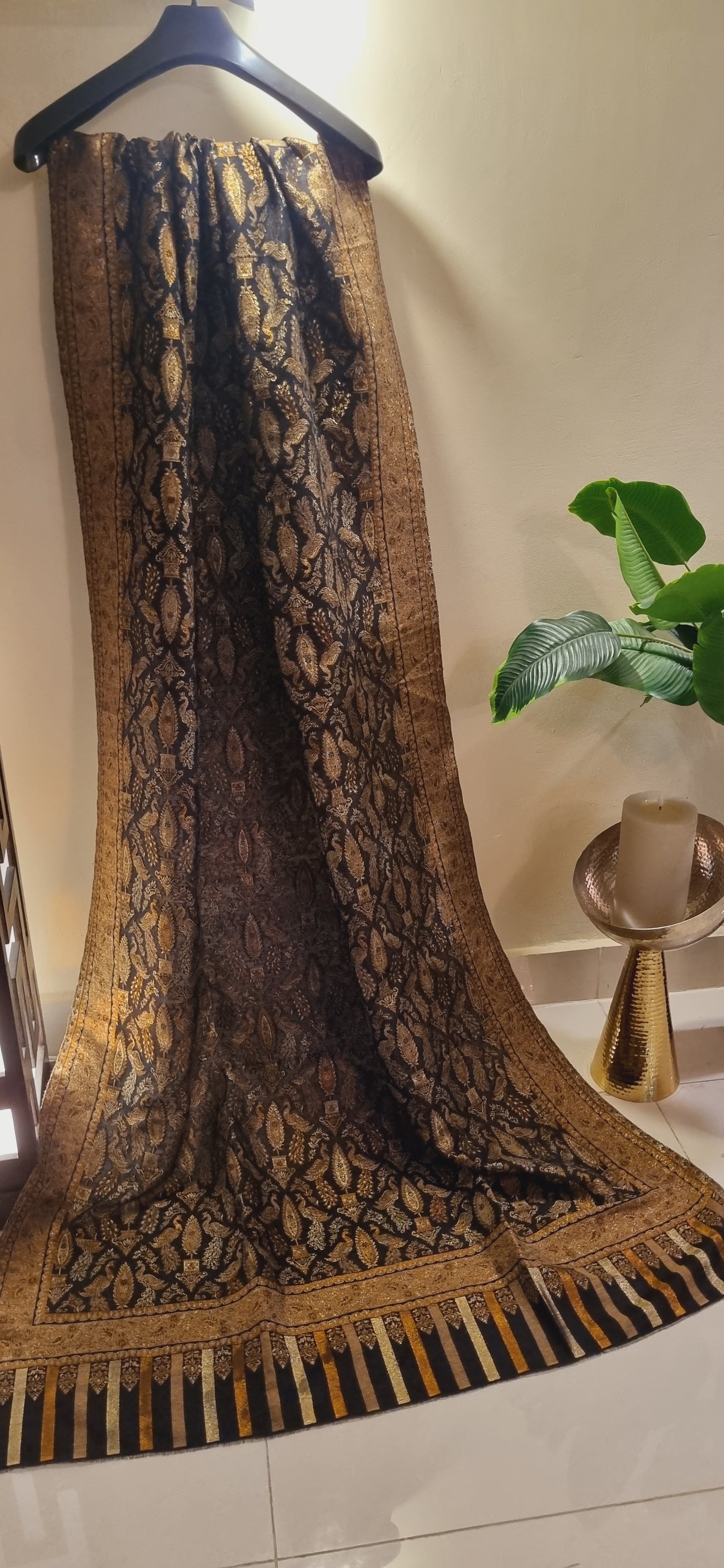 Peacock zaree kaani pashmina shawl