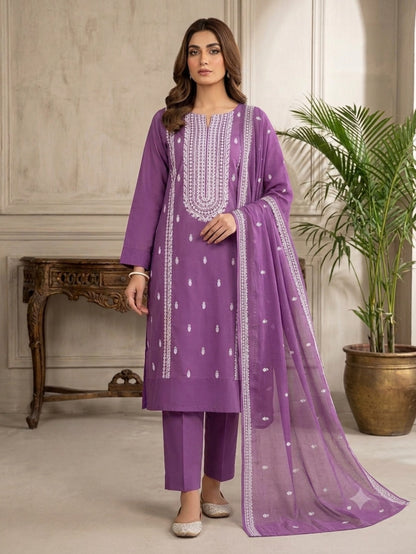 Lawn embroidered : Suit