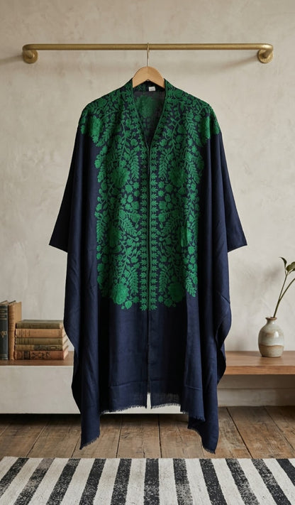 Embroidered cape shawl: Pashmina