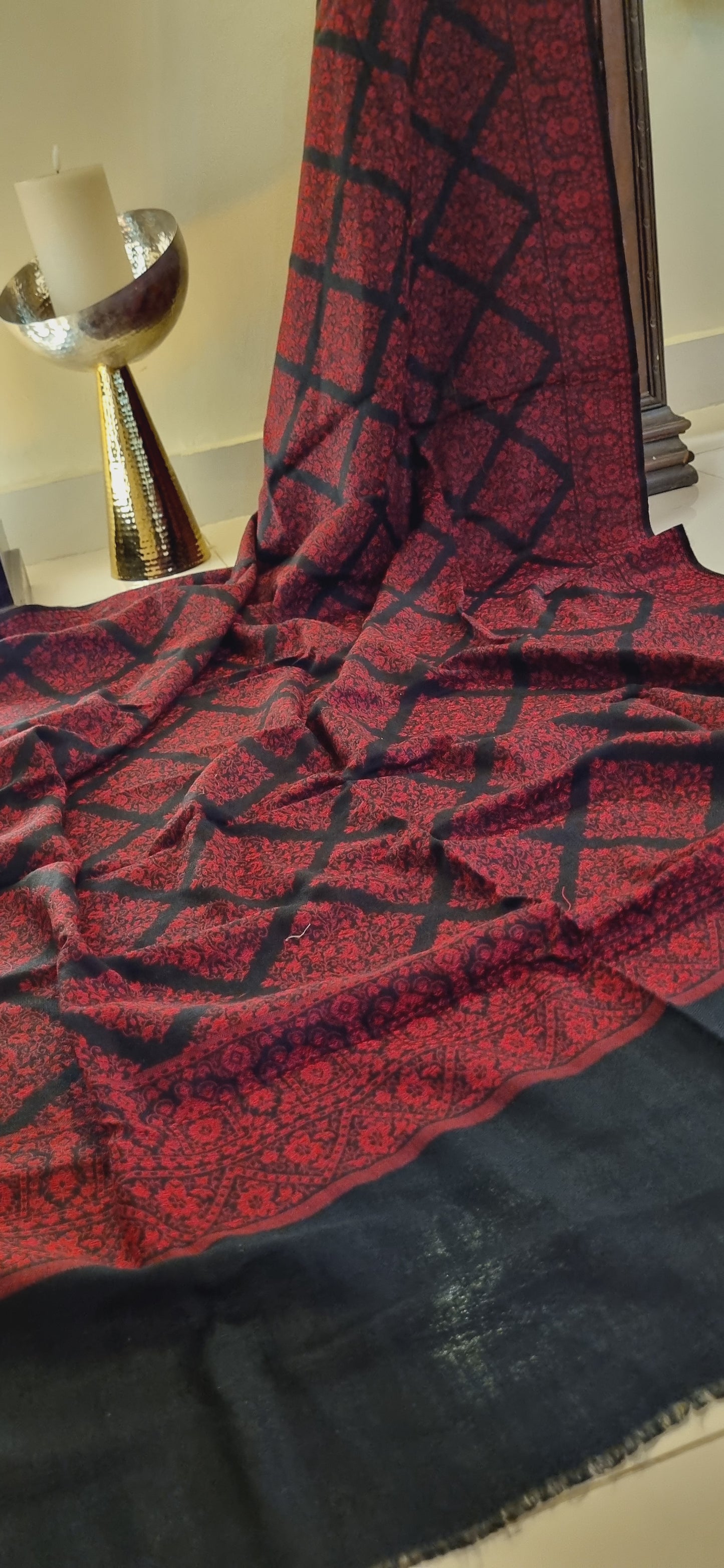 Woollen pashmina kaani shawl