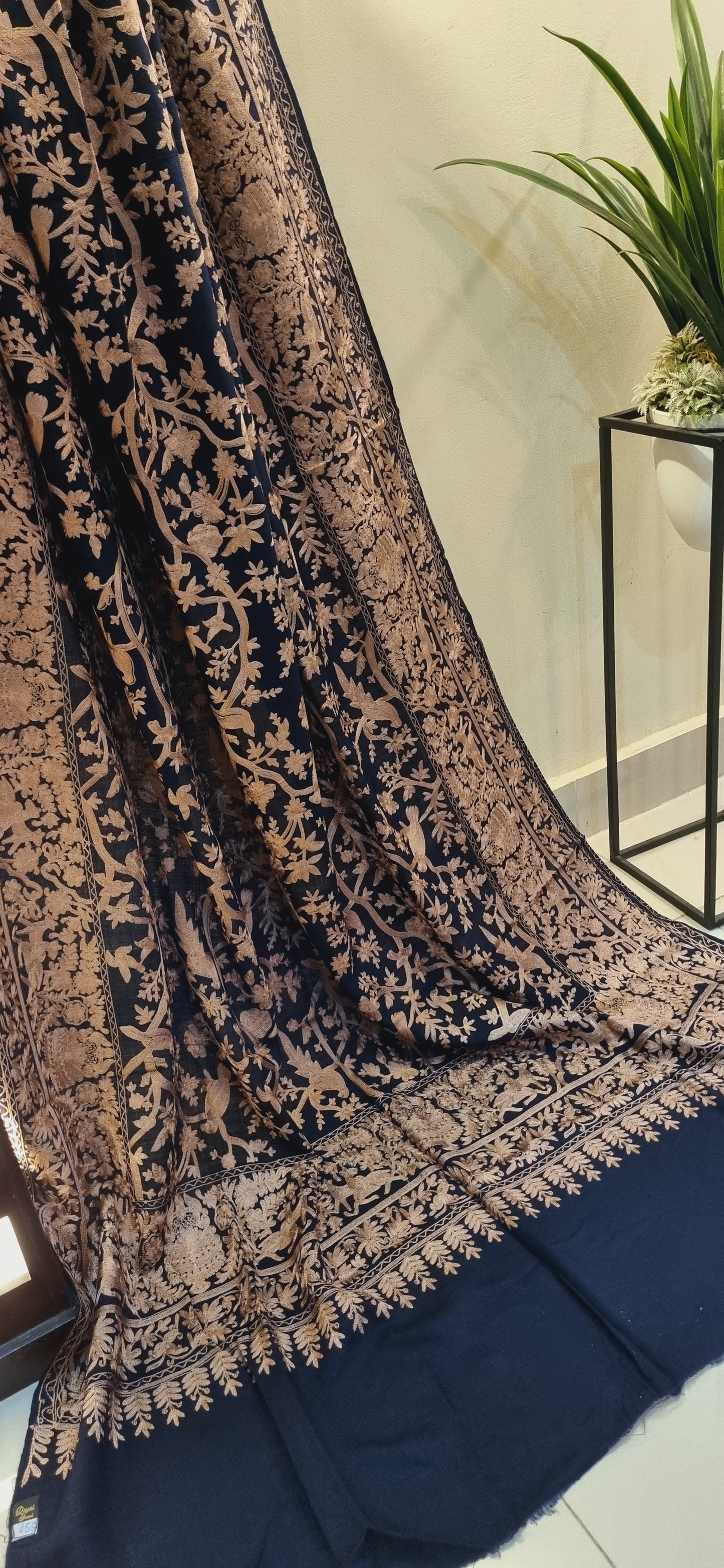 Birdie embroidered pashmina shawl