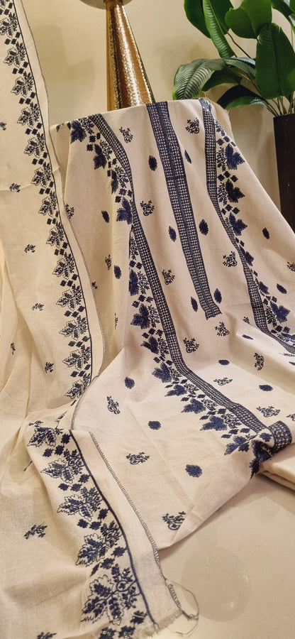 Embroidered karandi khaddar Three piece