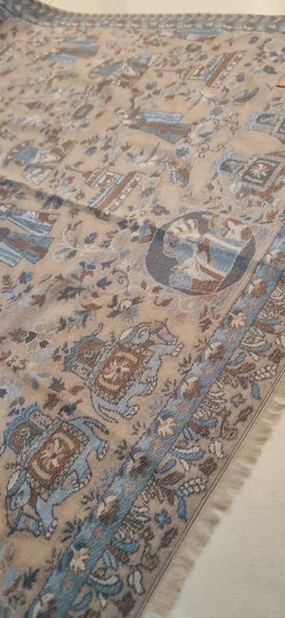 Woollen pashmina kaani shawl