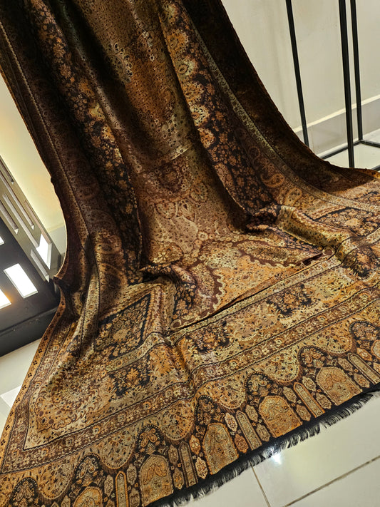 Reversible moonlight gandhara kaani shawl