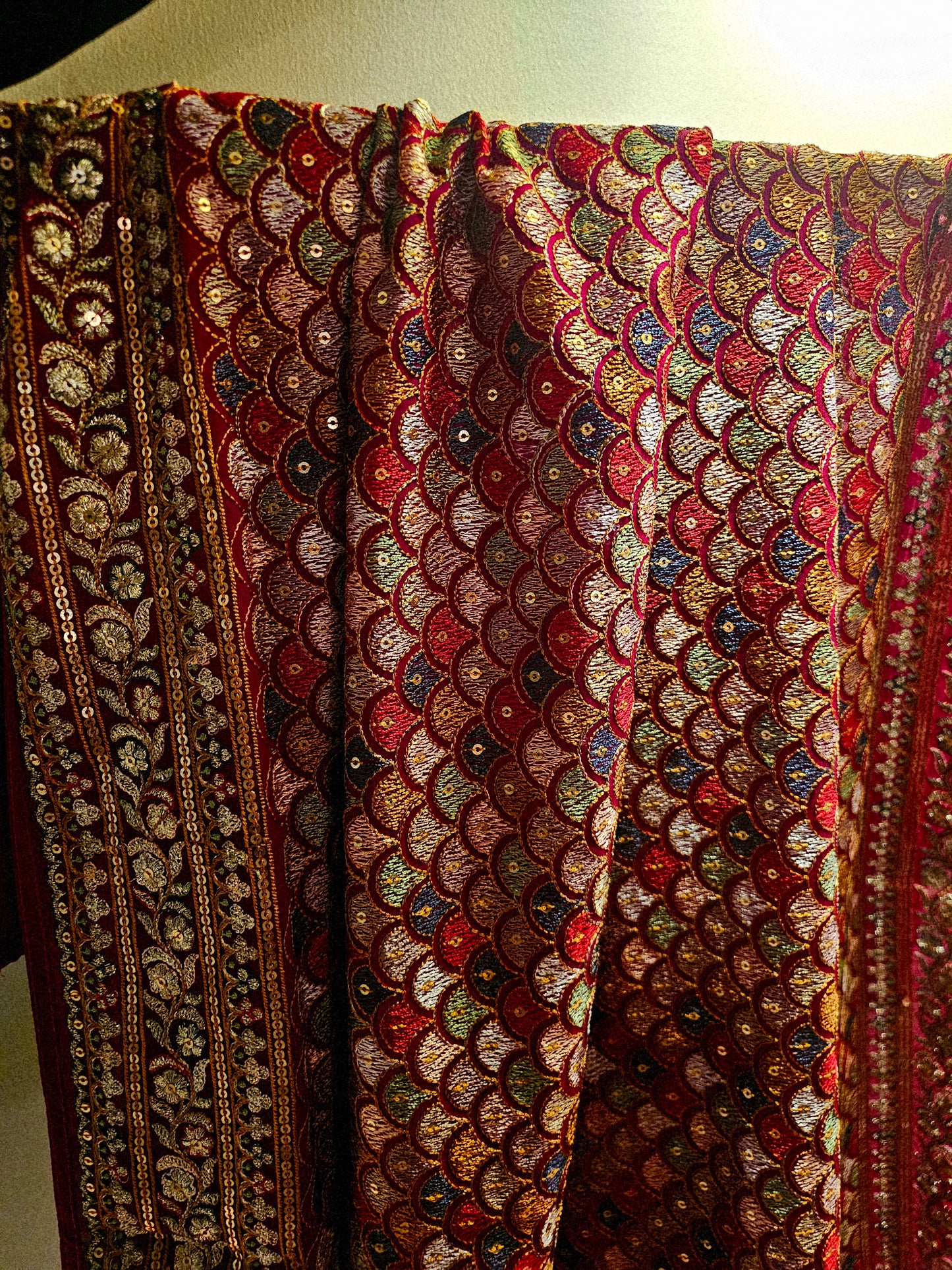 Embroidered georgete dupata