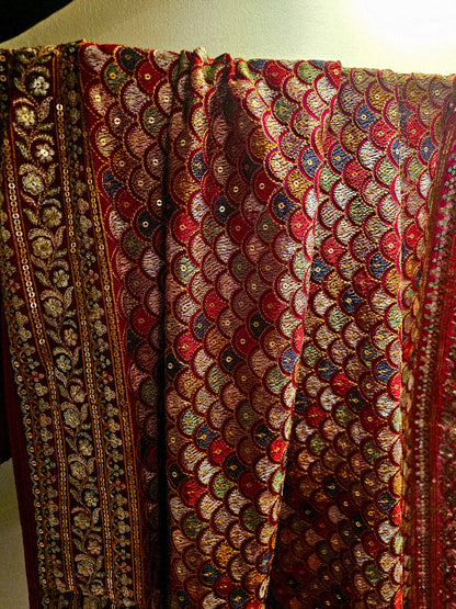 Embroidered georgete dupata