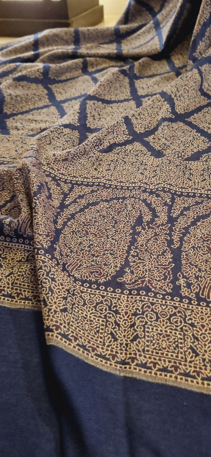Woollen pashmina kaani shawl
