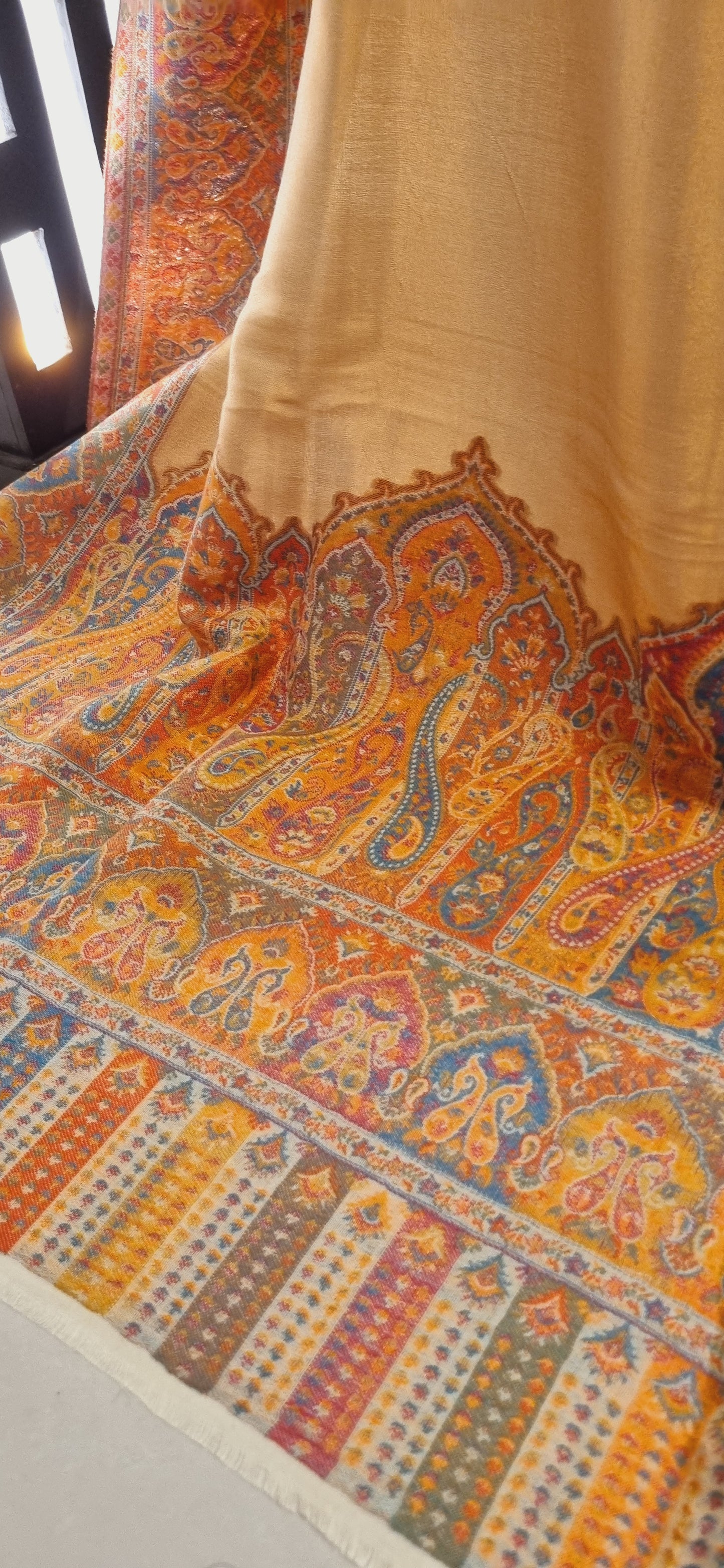Reversible Moonlight Pashmina kaani shawl