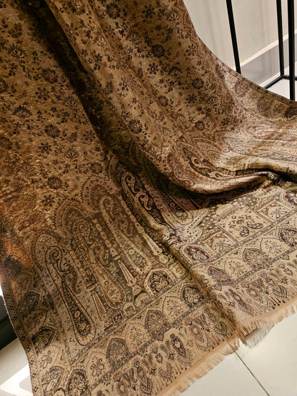 Reversible moonlight gandhara kaani shawl