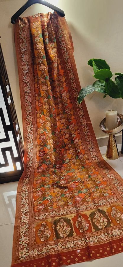 Meenakari patola silk dupata