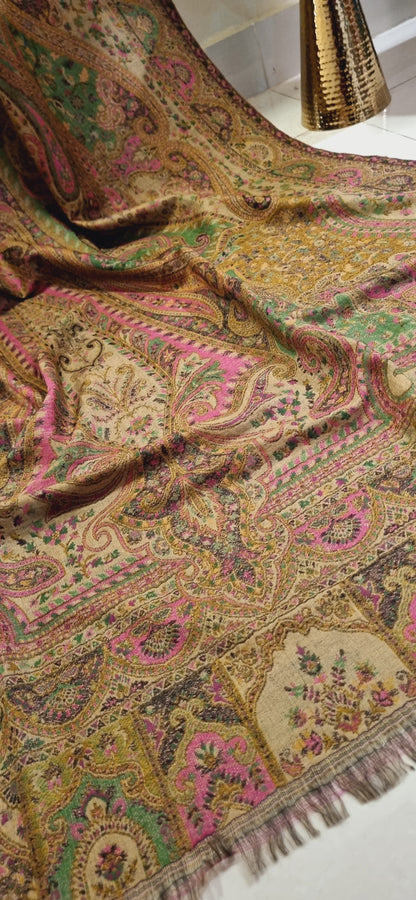 Reversible Persian kaani Pashmina shawl