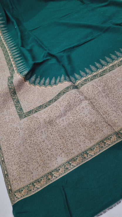 Pashmina shawl with zaree kaani border