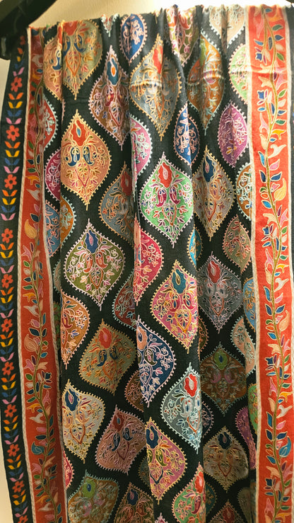 Reelkar embroidered minishawl: pashmina