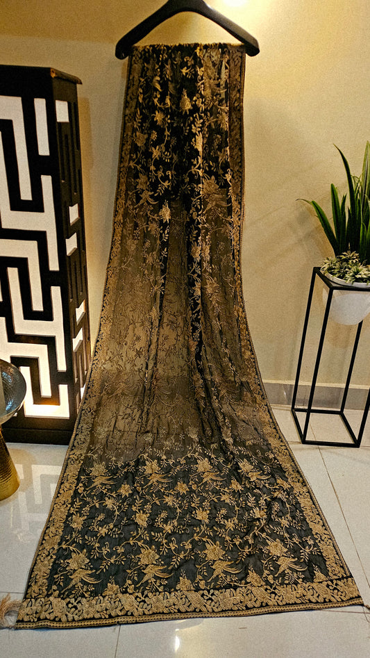 Georgete embroidered dupata