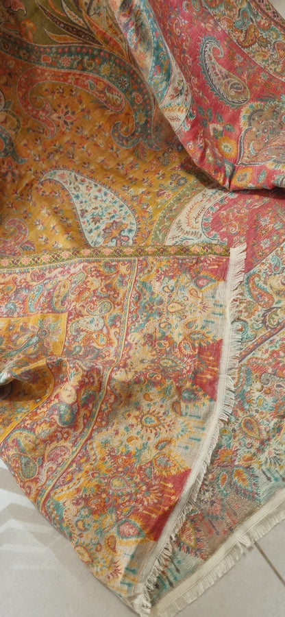 Reversible moonlight gandhara kaani reversible shawl