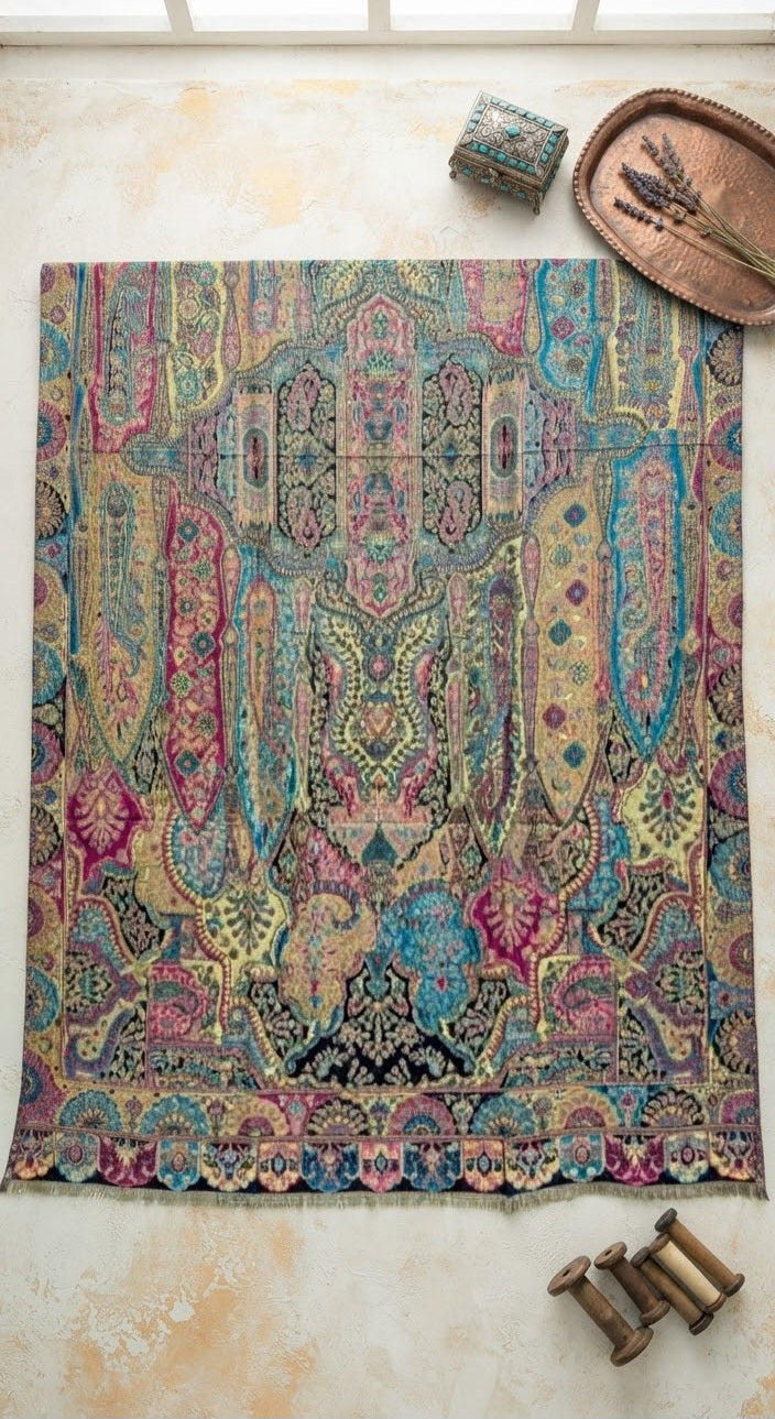 Reversible Persian tabrizi kaani: Pashmina