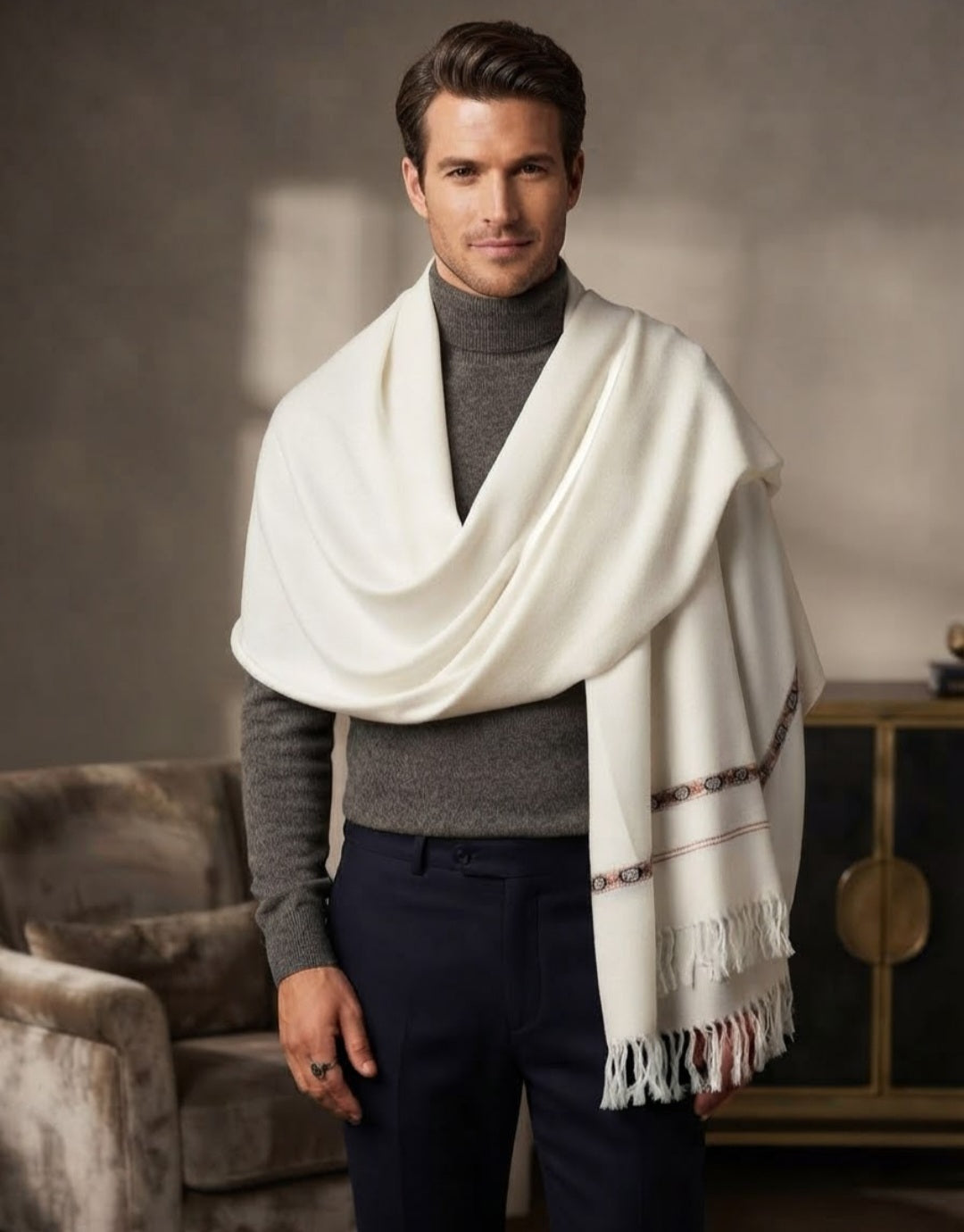 Gent's shawl: Pashmina