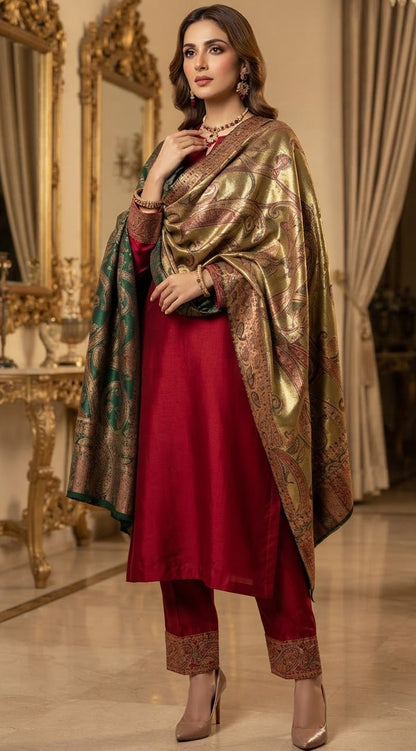 Reversible moonlight kaani: Pashmina