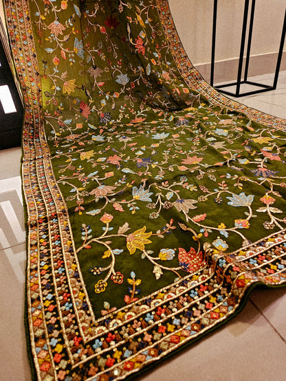 Georgete embroidered dupata