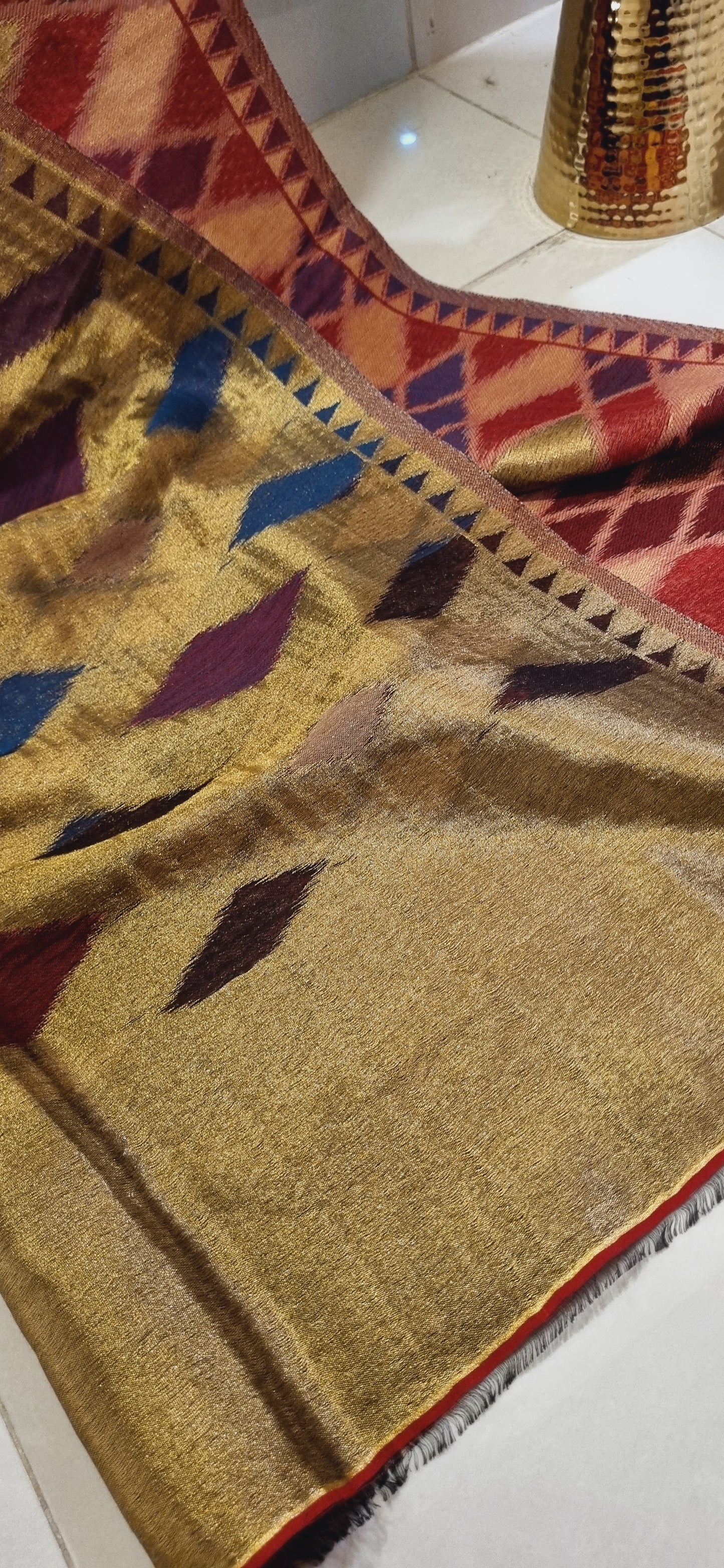 Reversible Moonlight kaani shawl