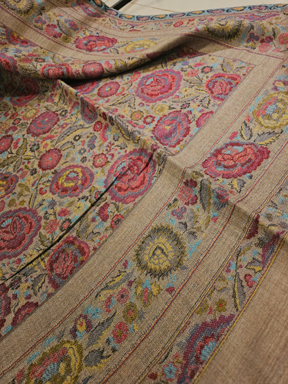 Pashmina kaani gulabkar shawl