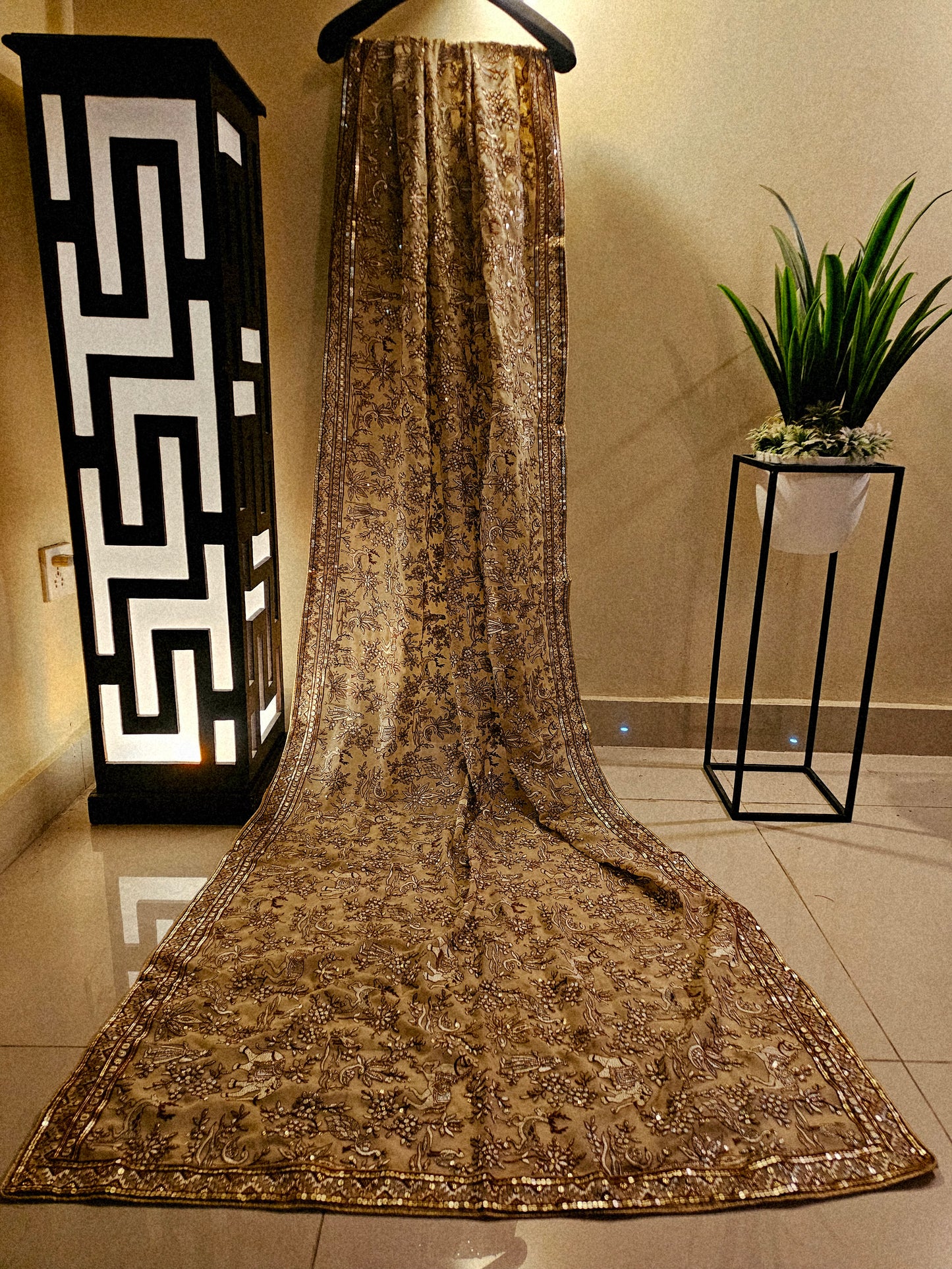 Embroidered georgete dupata