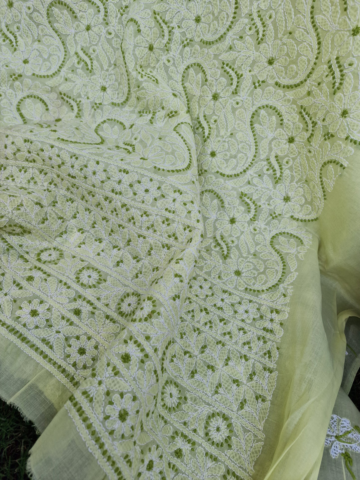 Sale Chikankari with two tone thread