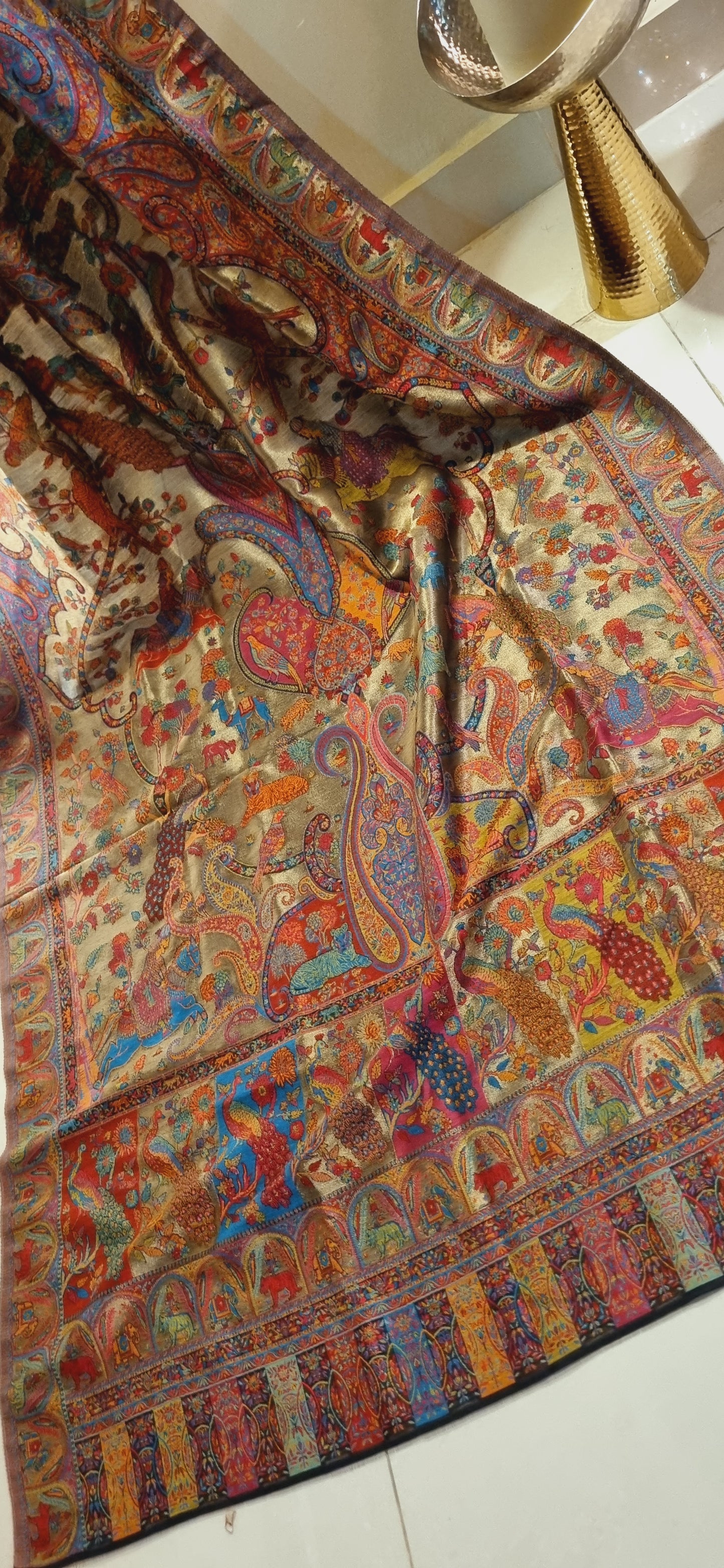 Silky moonlight pashmina kaani