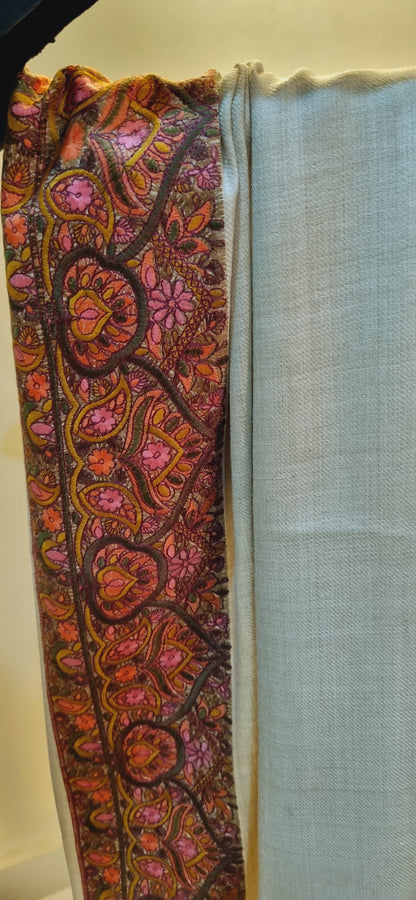 Papermachi embroidered pashmina