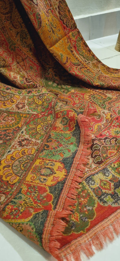 Reversible persian kaani shawl
