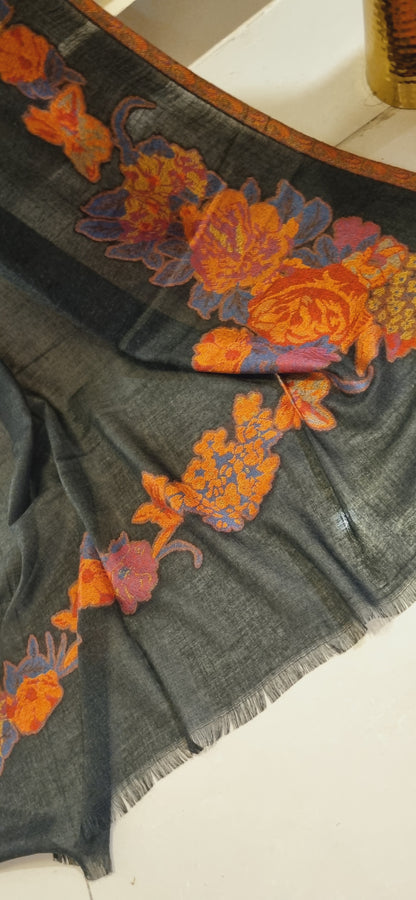 Woolen pashmina kaani shawl