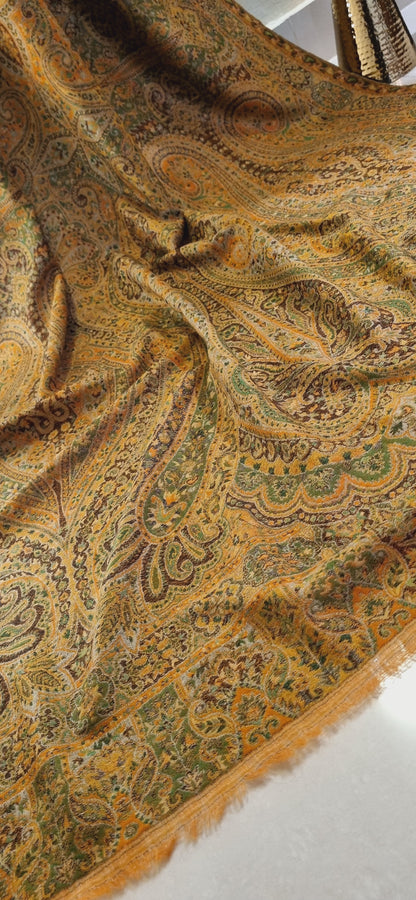 Reversible persian toosh kaani shawl