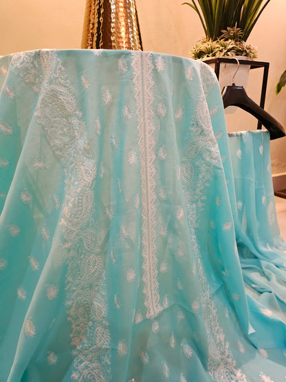 Lawn embroidered three piece