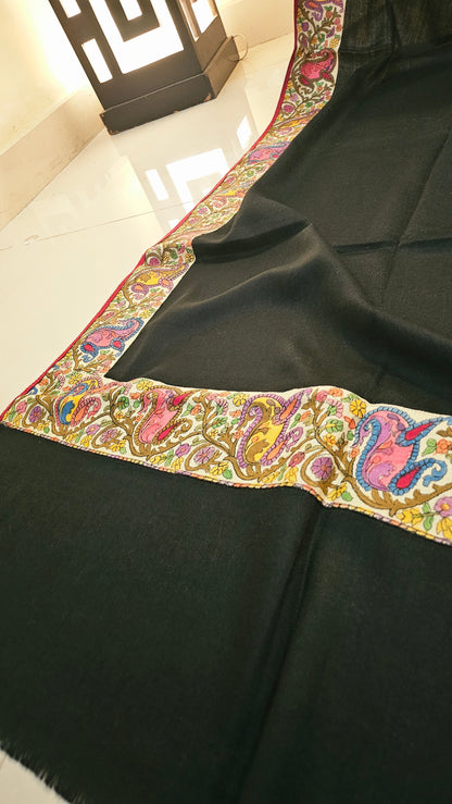 Kalamkar embroidered minishawl: pashmina